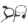Hydraulic Disc Brake Set Aluminum Alloy 4 Piston Front and Rear Bilateral Hydraulic Brake for Mountain Bike Black