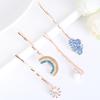 Women's Rainbow Hairpin Accessory 4-Piece Cubic Zirconia Hairpin
