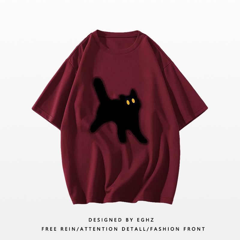 

Футболка женская с коротким рукавом, свободная, повседневная, из чистого хлопка Dopamine, с круглым вырезом, футболки женские M