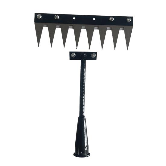 Weeding Rake Detachable Design Manganese Steel Garden Weeder Rake with Sharp Tip Wide Teeth Soil Penetration Rake