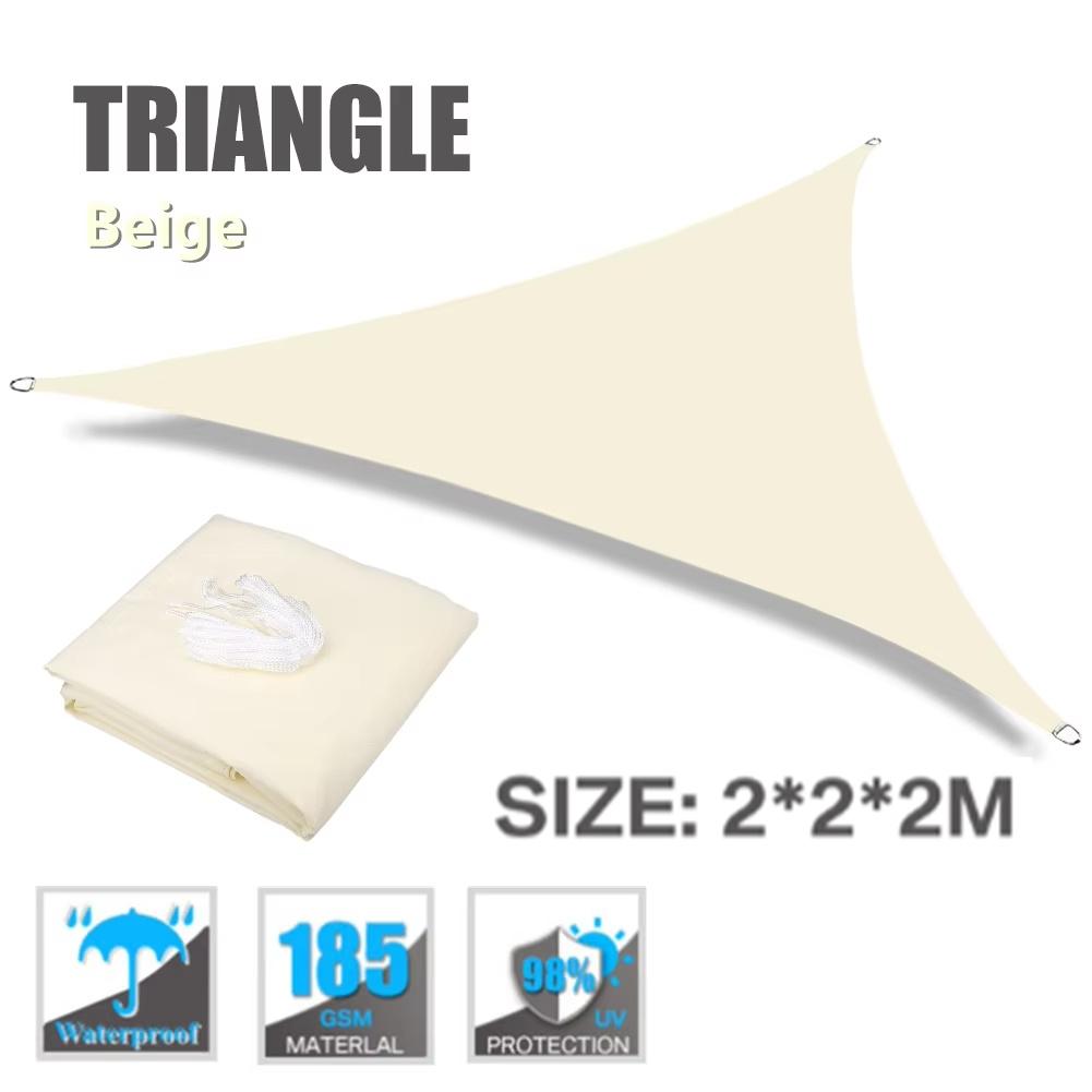 Sun Shade Sail 6m/5m/4M/3m/2M Triangle Rectangle UV Block Sunshade Cloth Canopy for Yard Deck Patio Backyard Lawn Garden Outdoor