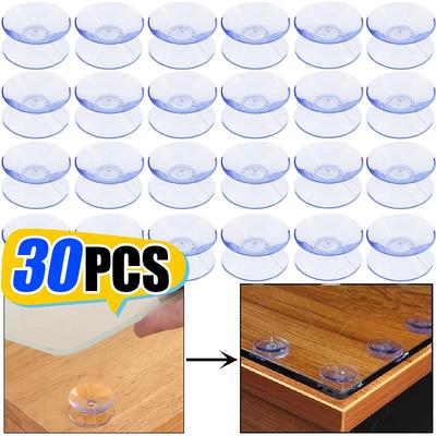 1-30uds Mini Ventosas Doble Cara Mesas Espaciador Transparente Gancho Colgador Transparente Ventana Coche Vidrio Ventosas Antideslizantes