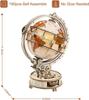 3D Wooden Puzzle Luminous World Model Kit with LED Light Rotating Wooden Construction Kit Best Festival Gifts