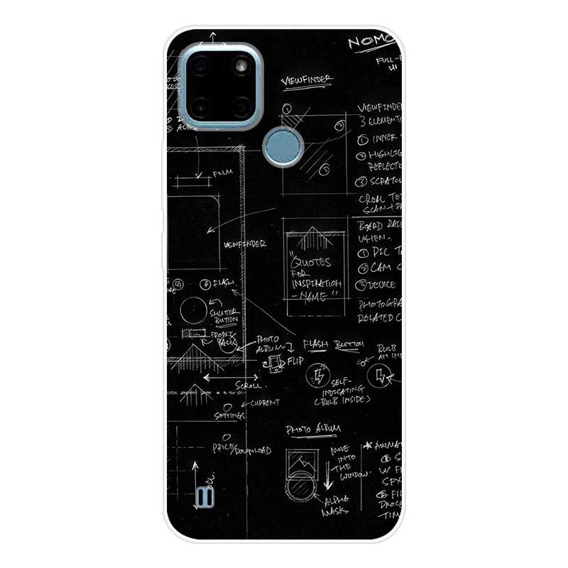 

Для Realme C21Y C 21Y RealmeC21Y чехол Мягкая силиконовая задняя крышка чехол для телефона с рисунком Звездное небо For Realme C21Y