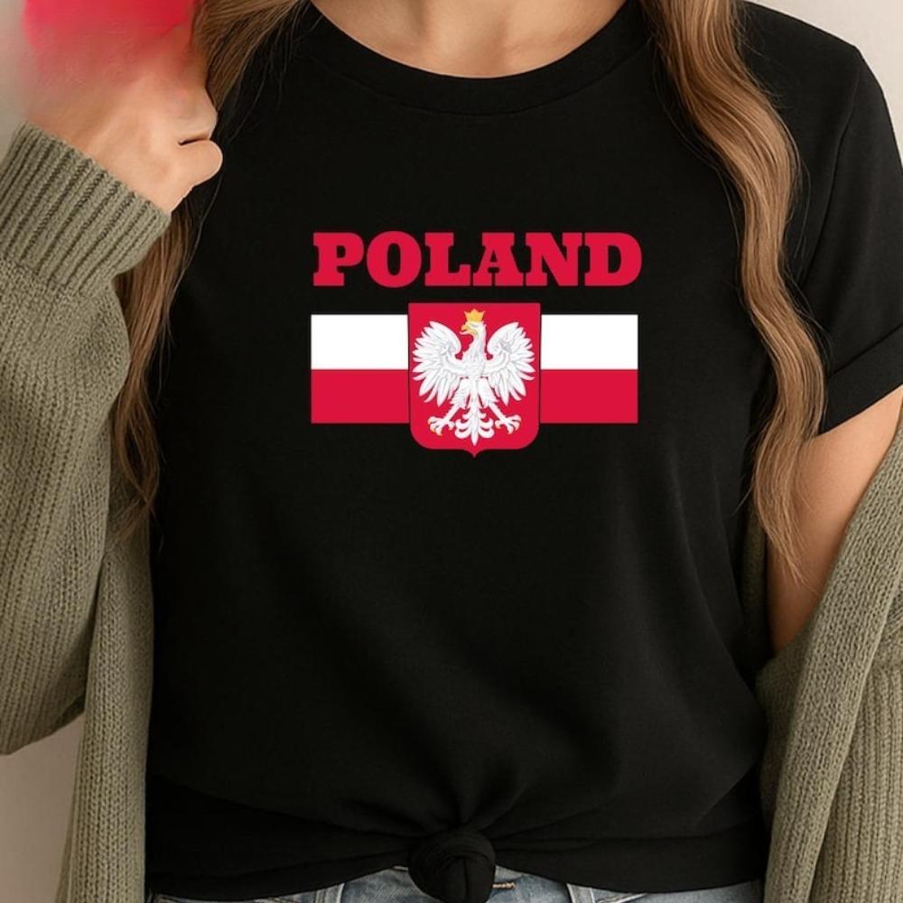 Poland Eagle Printed Tshirt Polish Emblem Graphic TShirt Polish Pride Unisex Women Daily Life Clothing Patriotic Unisex Tee Tops