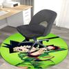 1pc Anime Cartoon Design Round Carpet  Office Chair Mat, NonSlip Rug for Home Decor