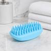 Rubber Pet Grooming Brush, Rounded Soft Bristles, Pet Bath Scrubber Massage Brush, Gentle Shedding Brush for Short Haired Cats Dogs