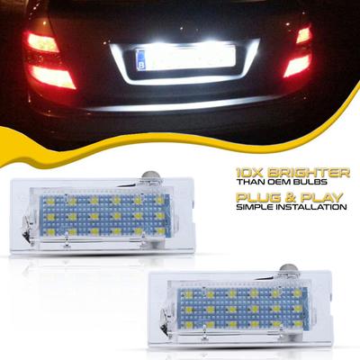 2Pcs LED License Number Plate Light For BMW E53 1999-2006 E83 2003-2010 Canbus  Error Free Waterproof Xenon White LED 2835 SMD