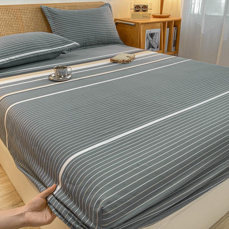 

Pure cotton thickened abraded mattress single piece household cotton Simmons mattress protective cover all-inclusive bed cover single bed hat 1.2 * 2 meters тюльпан кольору