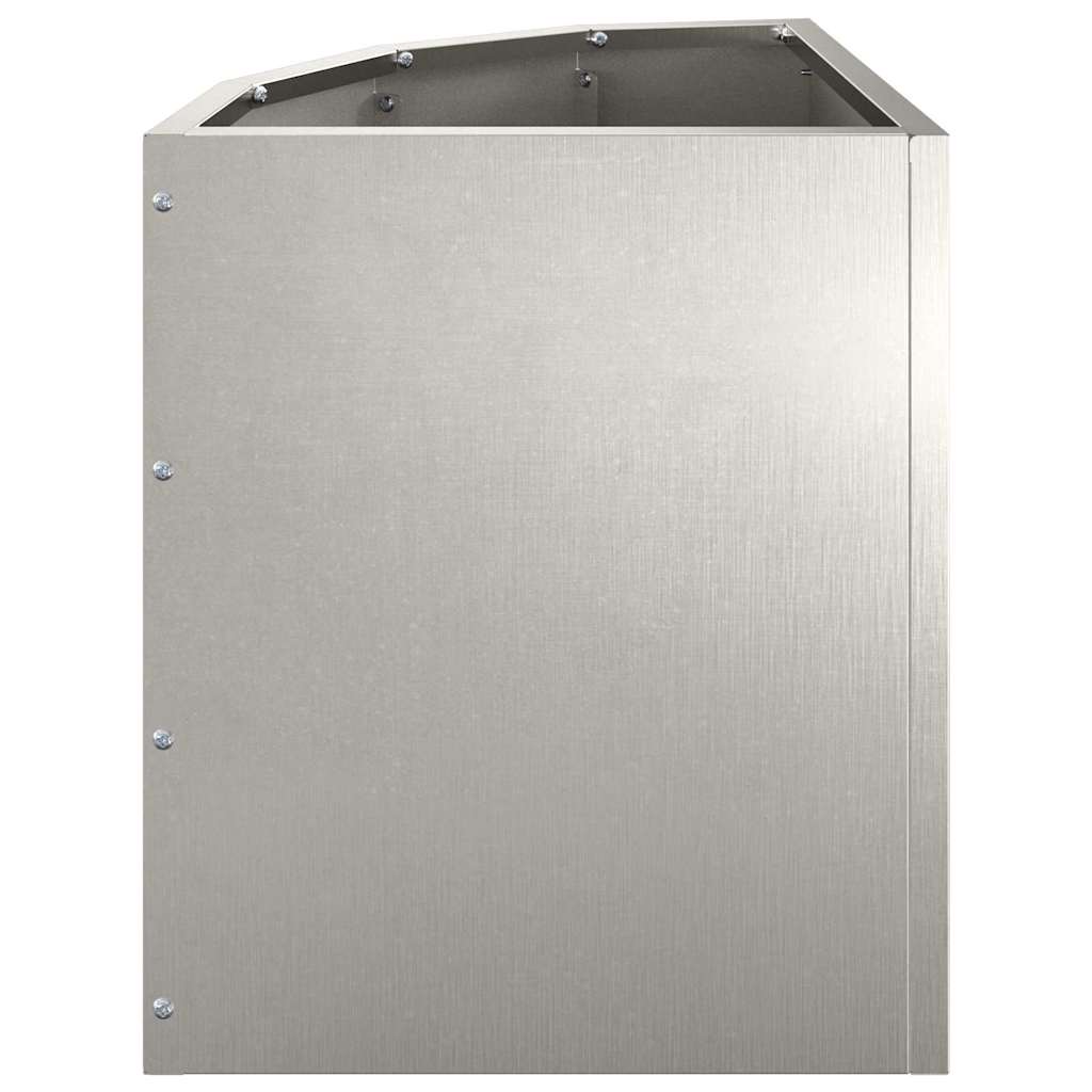 Corner Planter Silver 30 X 30 X 35 Cm Stainless Steel