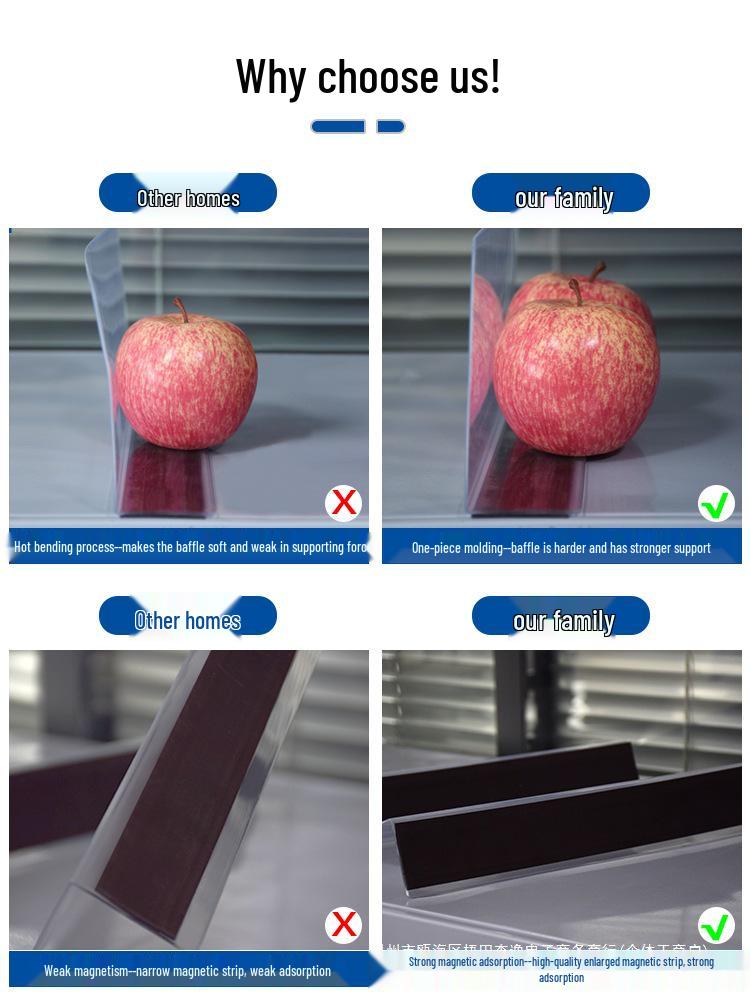 Plastic Shelf Divider for Small Items In Supermarkets and Convenience Stores