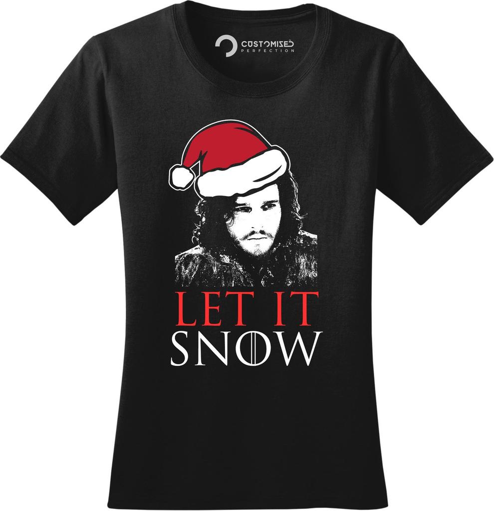 Let It Snow Christmas Shirt for Women, Funny Christmas Holiday Women Shirt, Let It Snow Shirt, Christmas GifT-Shirt, Jon Snow Ladies Shirt