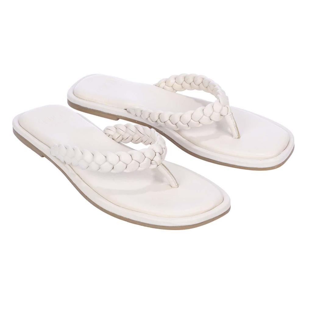 Dune London Womens/Ladies Loxx Plaited Leather Toe Post Flat Sandals