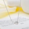 Women Necklace Infinite Loop Titanium Steel Zircon Jewelry Fashion Hypoallergenic No Fade