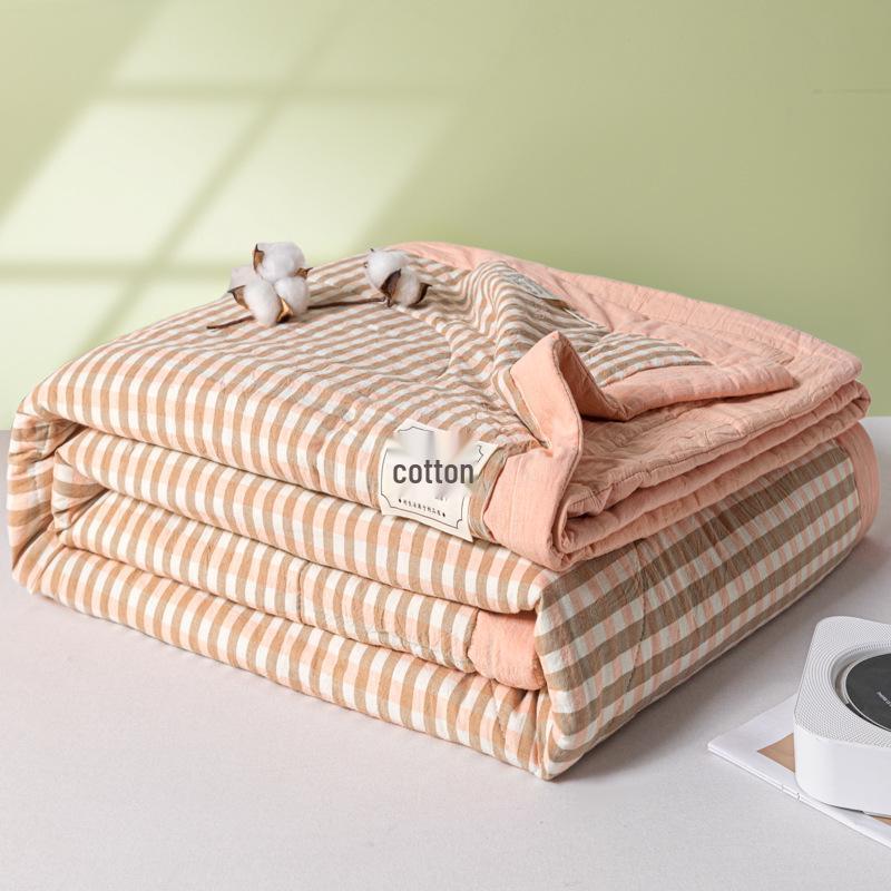 Xinjiang Cotton Summer Quilt: Lightweight, Machine-Washable, Cooling Blanket for Single or Double Beds