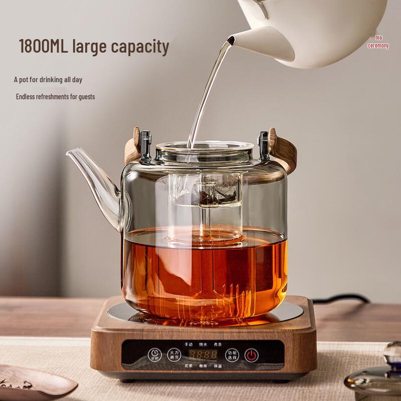 High Borosilicate Glass Integrated Teapot & Kettle with Infuser