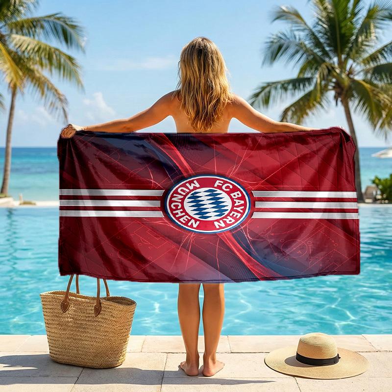 Bayern Munich Print Quick Dry Beach Towel Microfiber Absorbent Portable Travel Swimming Towel