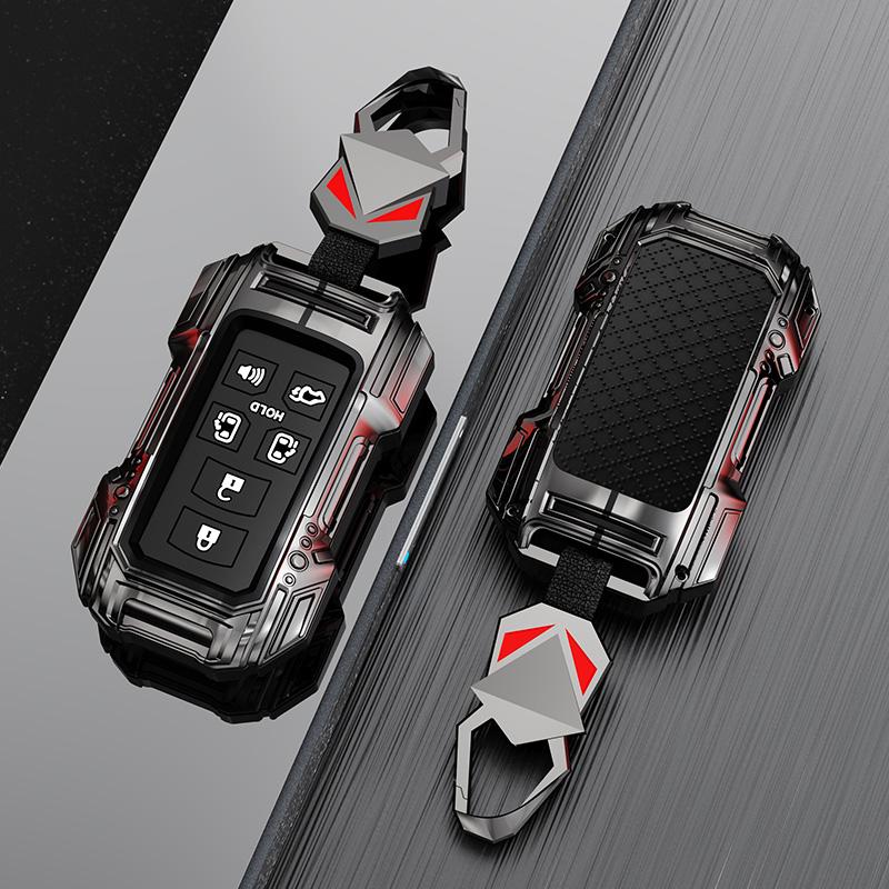 6 Buttons Zinc Alloy Car Key Fob Case Cover Shell for Toyota Sienna Se Tacom 2015 2016 2017 2018 2019 2020 Car Accessories