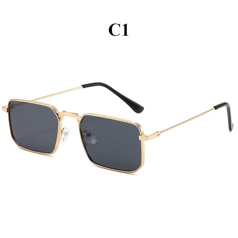 Men s sunglasses, new metal square sunglasses for women C1