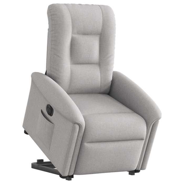 VidaXL Fauteuil inclinable électrique gris nuage tissu, chaise inclinable électrique, fauteuil électrique pour personnes 3303283