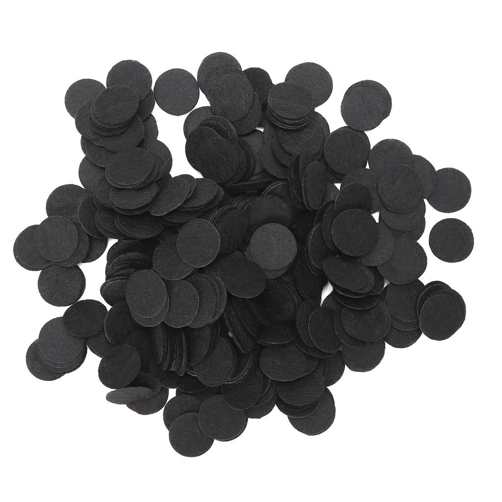 500Pcs Nonwoven Round Piece DIY Felt Crafts Cloth Flake Accessories Chip Hair Decoration 25mmBlack