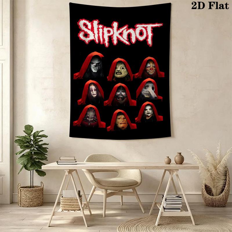 Slipknot Wall Tapestry Bold Room Tapestry Background Cloth Fashion Print Atmospheric Background Cloth Wall Covering Decoration Home Decor