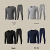 Qipilang Men's V-neck Thermal Underwear Set