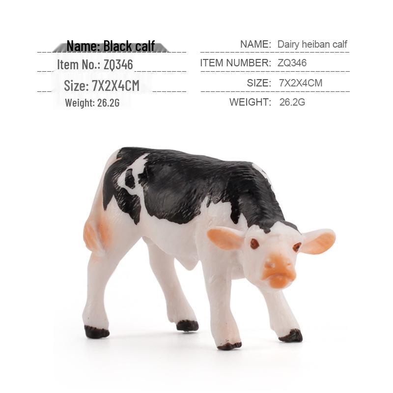 Animal Model Set: Cow, Buffalo, Ox, Rhinoceros, Bison, Bull - Educational Farm Toys for Kids