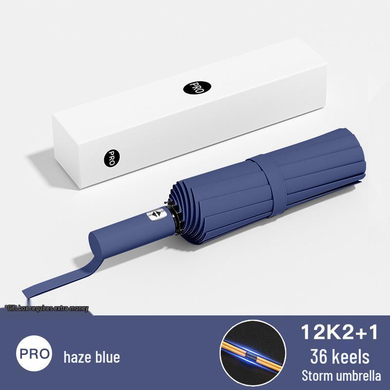 96-rib Automatic Windproof Umbrella with Wooden Handle, UV Protection, Sun & Rain Shield, for Men & Women - Enlarged, Thickened, Reinforced.