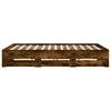 Bed Frame with Drawers Smoked Oak 160 x 200 cm Wood Based Material