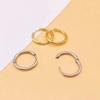 4 Pairs No Charms Stainless Steel Tiny Hoop Earrings Simple Silver/Gold Color Cirle Earrings Single Side Ear Jewlery