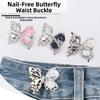 Adjustable Butterfly Waist Tightener Detachable Waist Cinching Buckle Decors Waist Adjuster  Jeans