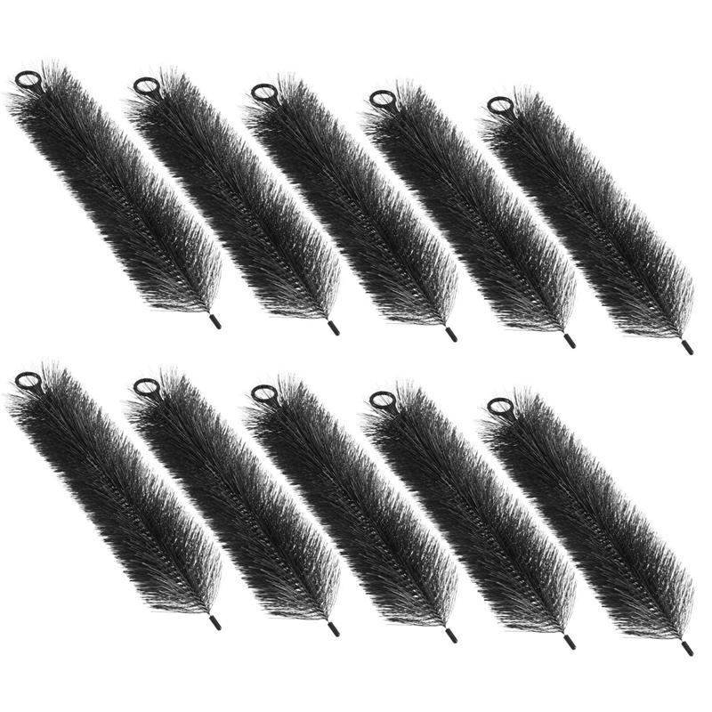 AD23-10PCS Stainless Steel Core Brush Aquarium Filter Fish Tank Clean Tools Brush Pond Biochemical Filter Brush Filter