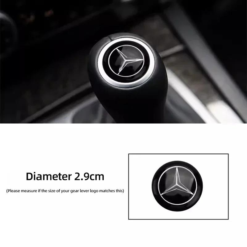 

C200 E200 For Mercedes Benz Car Gear Lever Decoration Shifter Head Emblem Sticker For Mercedes Benz AMG W204 W205 W203 W211 W212 чёрный