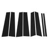 8PCS Pillar Post Cover Glossy Black High Gloss Mirror Effect Stylish Window Pillar Post Trim for Edg