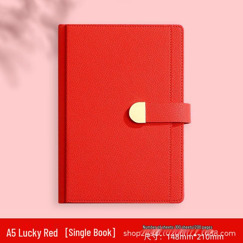 A5 High-Grade Notebook with Buckle, Customizable Logo, Multiple Card Slots, Business Meeting & Office Diary A5