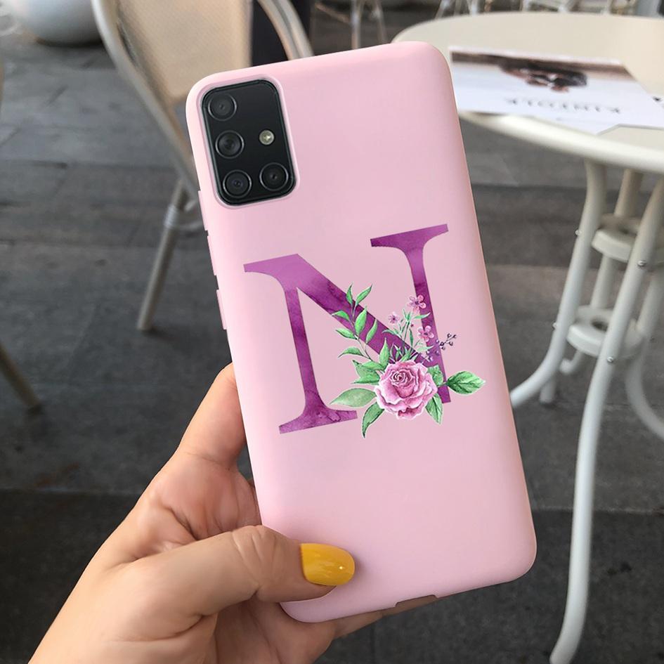A51 Cute Letters Phone Case For Samsung Galaxy A51 Cover SM-A515F Slim Frosted Shield Matte Fundas For Samsung A51 A 51 5G Cases