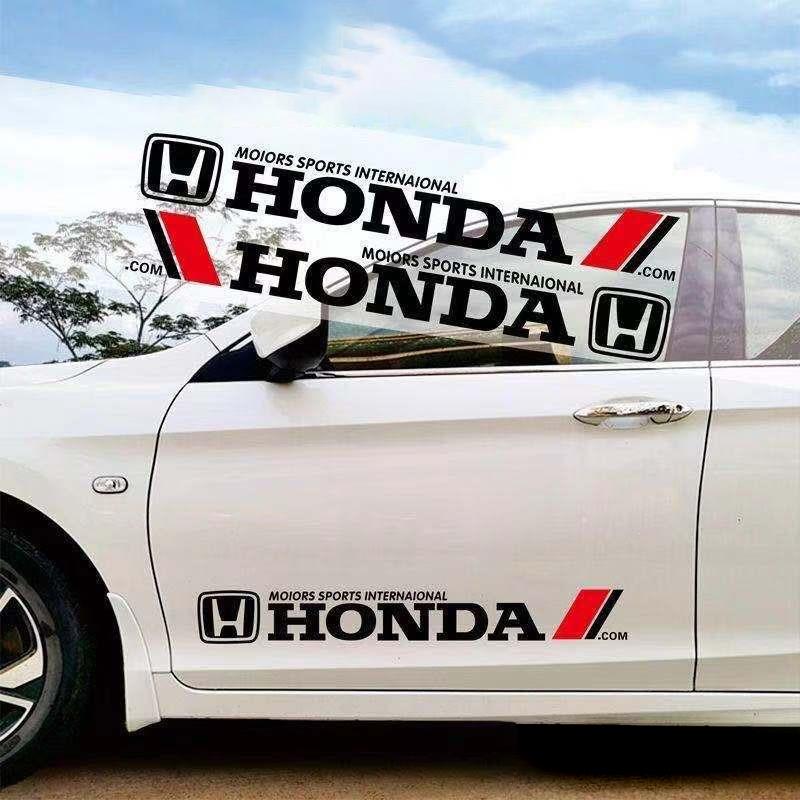 Car Door Side Sticker Cool Decal Styling Decoration For Honda Civic Accord CRV Fit Jazz nc750x cb500x Odyssey Insight Vezel City ahv256