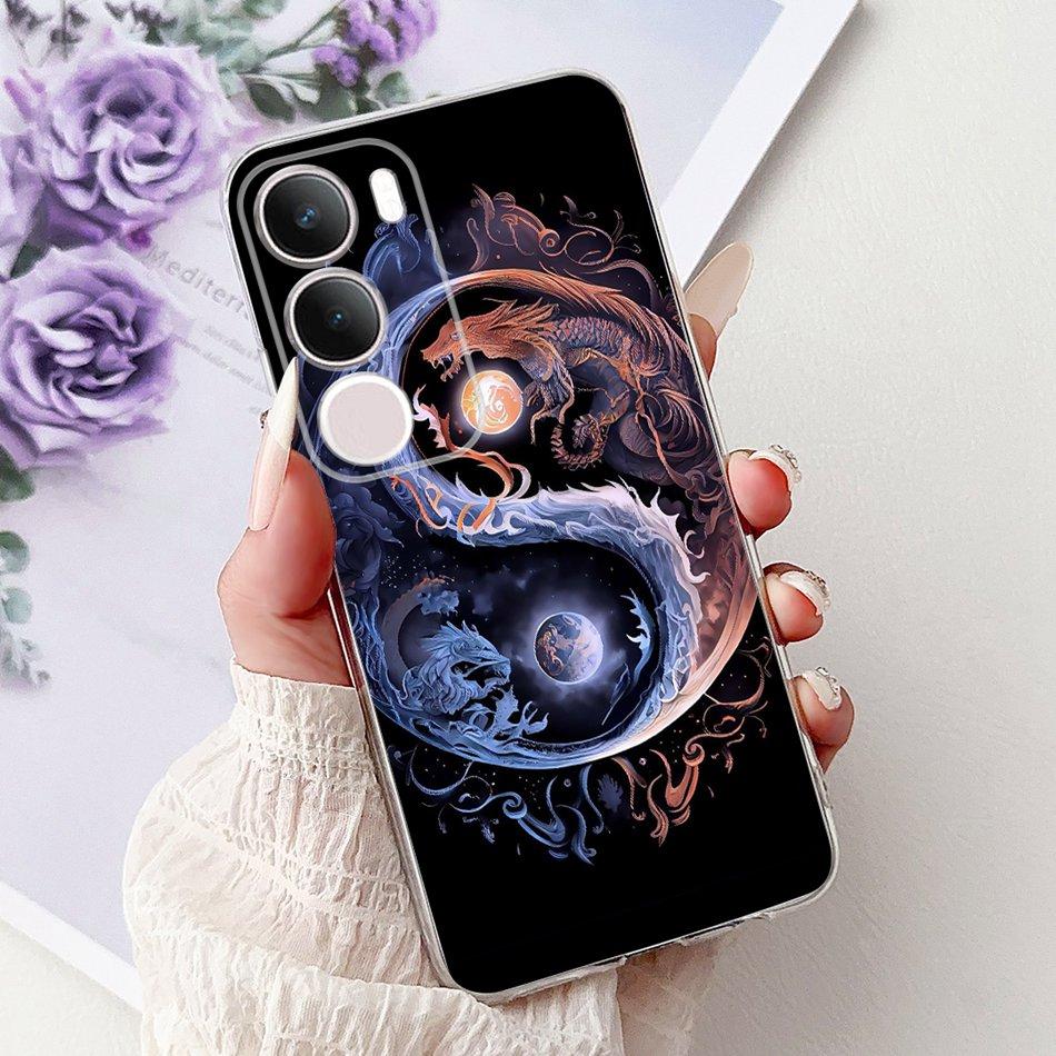 For Vivo Y19S V2419 Cool Dragon Tiger Painting Phone Case For Vivo Y19s Y 19S 4G Soft Silicone TPU Cases