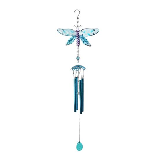 Wind Chimes for Outside Stained Glass Hummingbird/Dragonfly Wind Bell Hanging Ornament for Garden Patio Balcony Yard Window Decor Gifts for Women Mom