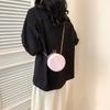 Chic Round Chain Shoulder Bag For Women 2024 Spring Trendy Small Purse