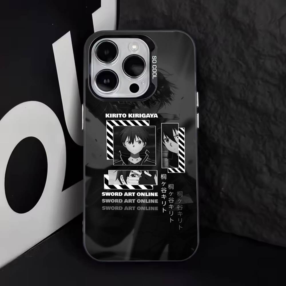 

Sword Art Online SAO Kirigaya Phone Case For iPhone 16,15,14,13,12,11,8,7,Pro,Max,Plus,Mini,XS,SE Anti Fall Black Matte Hard iPhone13PRO
