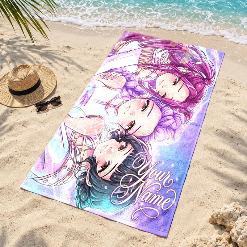 Kpop demon hunters Custom Name Beach towels also serve as bath towels summer essential a musthave for the outdoors the beach and the pool