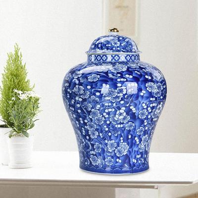 Mandarinenpflaumen-Keramikvase, Ingwerdose mit Deckel, Blumenarrangement, Geschenk für Hochzeiten, Partys,