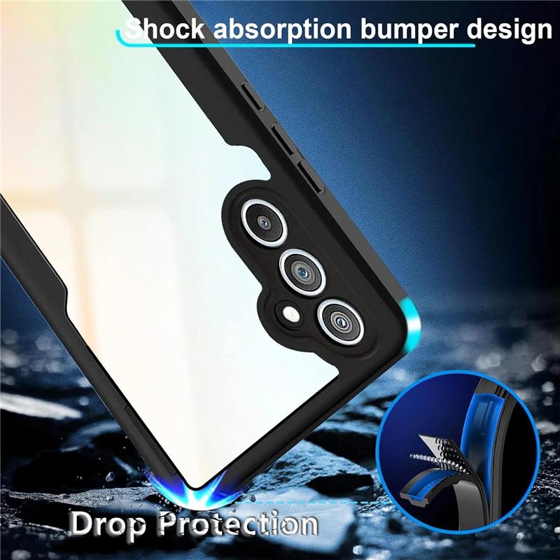 Candy Color Frame 360 ​​Doppelhülle für Samsung Galaxy A05S A15 A25 A35 A55 A04S A14 A24 A34 A54 A33 A53 A73 5G S23 S24 Ultra Plus Weiche Vorderseite Rückseite