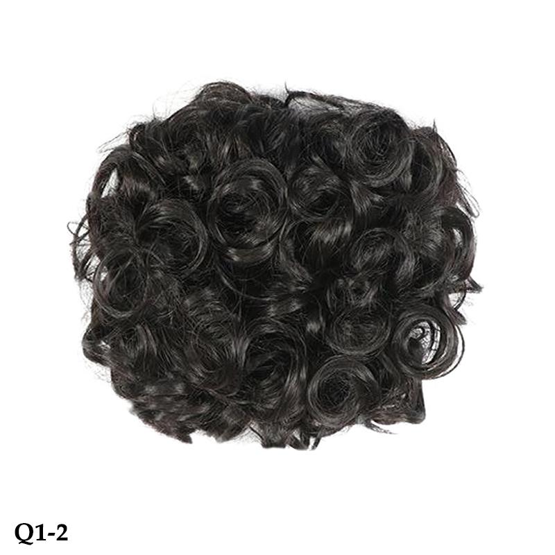 MERISIHAIR Perucă Chignon ondulată naturală pentru femei, extensii de păr din fibre sintetice de culoare pură, potrivite pentru petrecere, nuntă, utilizare zilnică