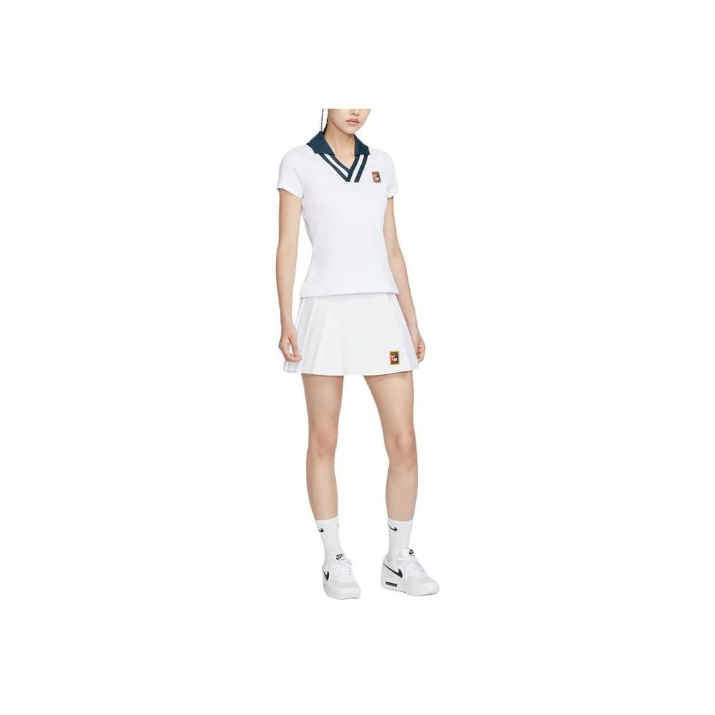 Nike Fashionable Comfortable Short Sleeve Polo Shirt Women Tops White FZ0277-100