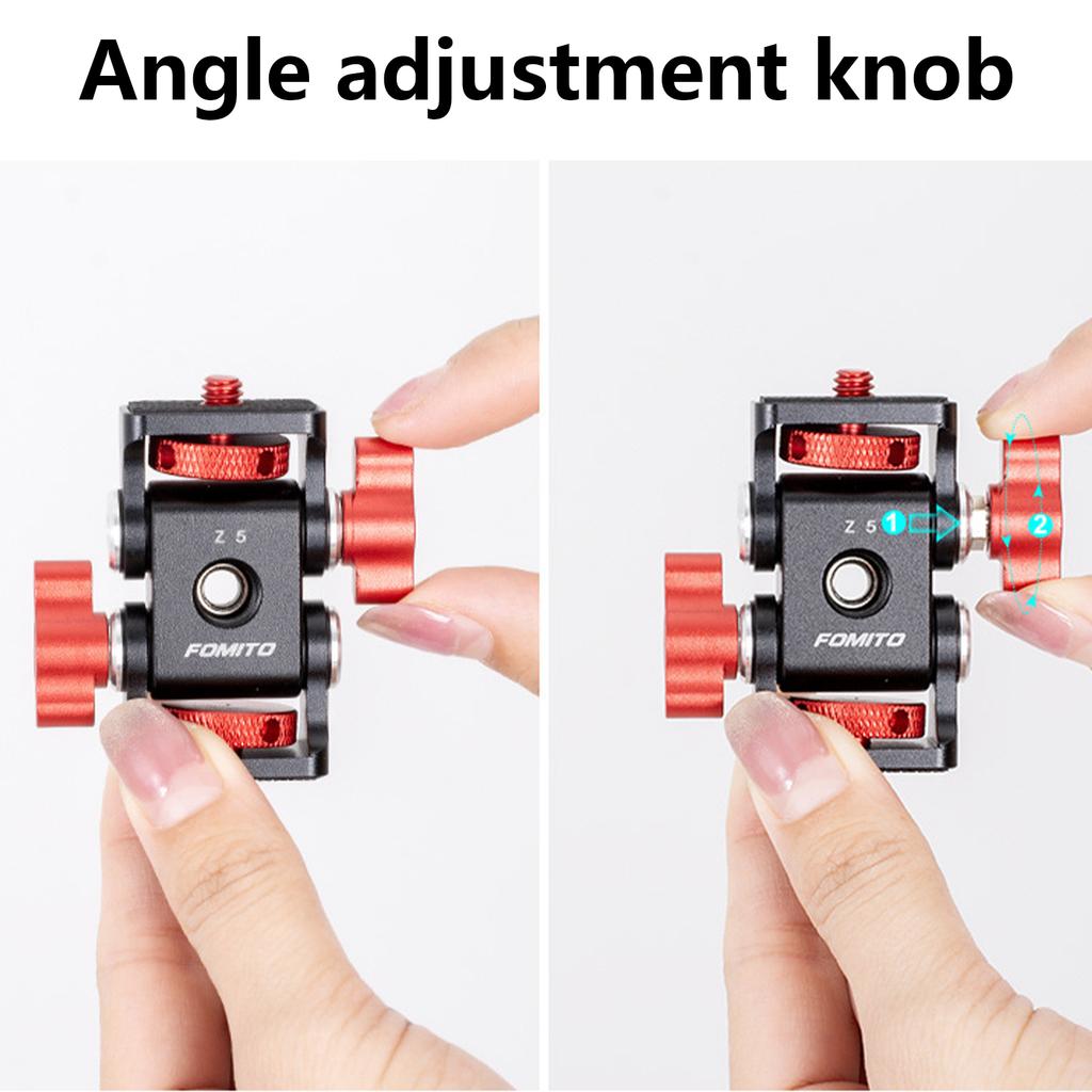 1Set Two Head Camera Holder for Various Accessories Offers Full Angle Adjustability for Professional Filming