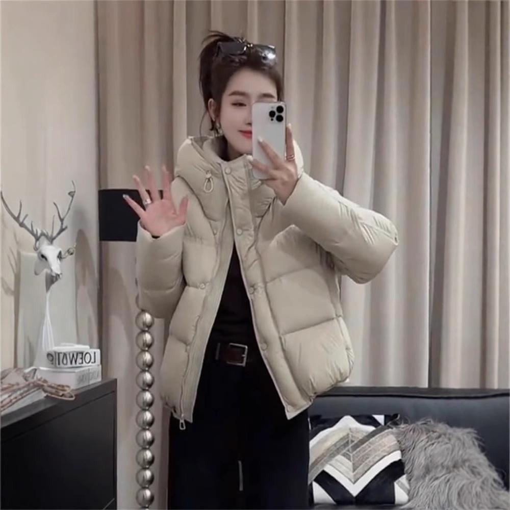 

Women s Winter 2024 Casual Hooded Down Jacket - Warm, Thick, Loose Fit Small