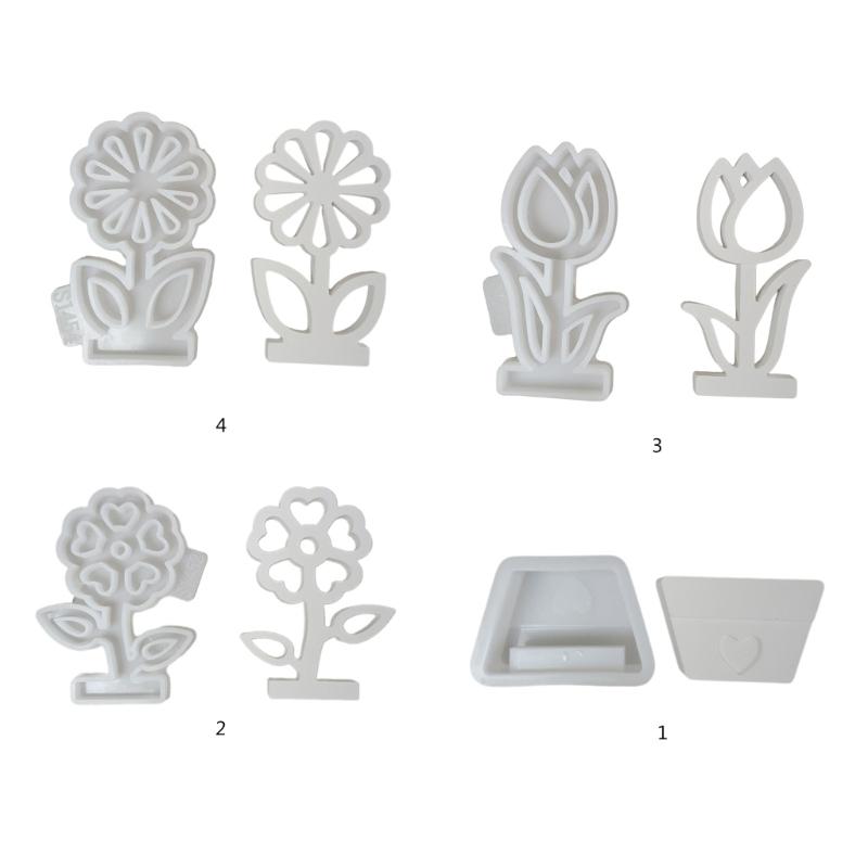 Silicone Flower or Base Casting Mold for Spring Crafting and Home Decoration Candle Making Resins Cement Gypsum Mould